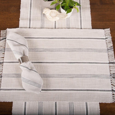 Farmhouse Stripe Placemat Set of Six PM112012 - The Fox Decor